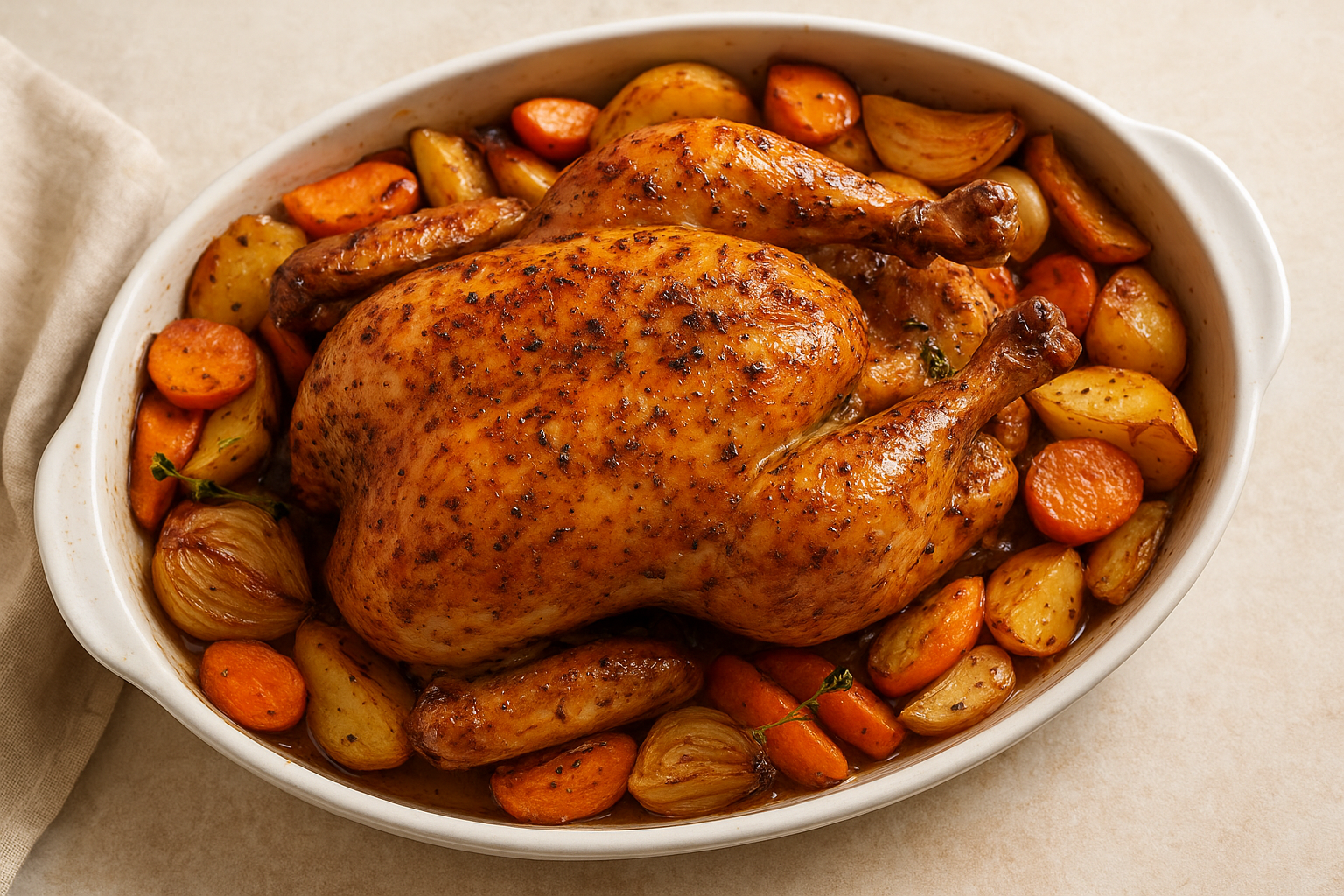 O frango assado no forno é uma receita prática, econômica e muito saborosa. Fica dourado por fora, macio por dentro e combina com diversos acompanhamentos. Além disso, é rico em proteínas e ideal para refeições do dia a dia.