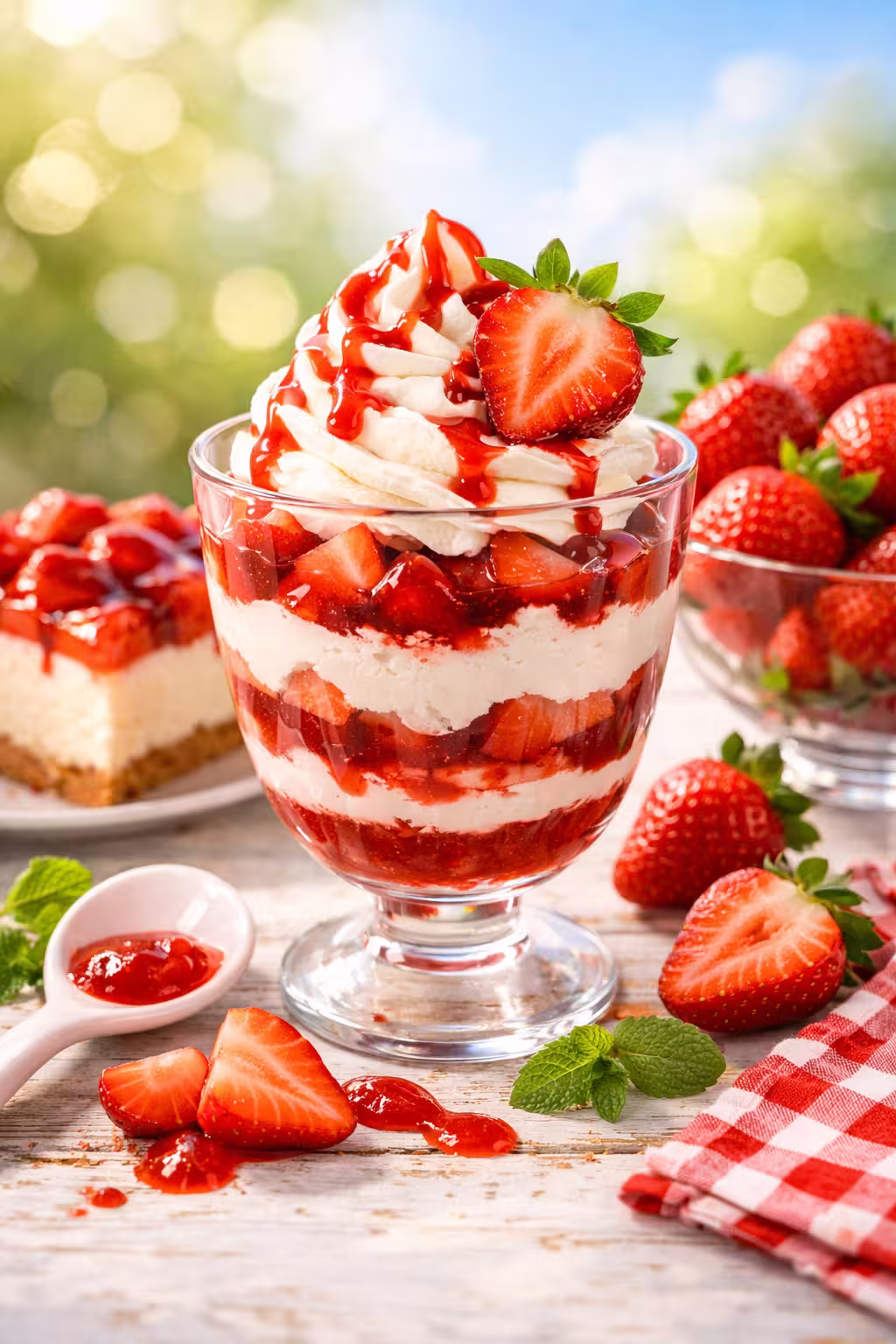 Receita fácil de sobremesa de morango